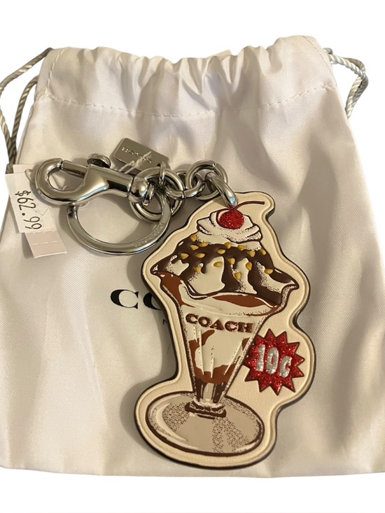 Coach Accessories - Coach NWT Ice Cream Bagcharm w coach White Satin Drawstring Dust Bag